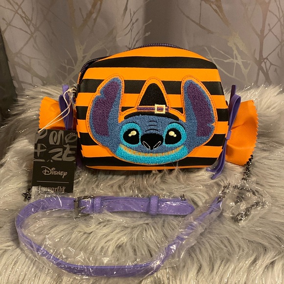Disney Handbags - BNWT LOUNGEFLY DISNEY Lilo & Stitch Halloween Candy Crossbody Bag